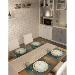 Blue Panda Religious Paper Napkins With Cross Design (White, Aqua, 6.5 X 6.5 In, 150 Pk)