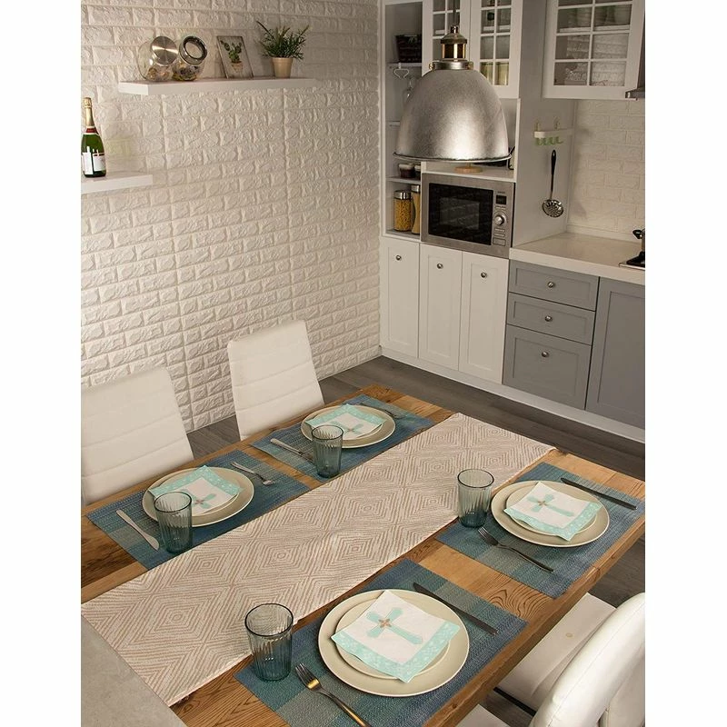 Blue Panda Religious Paper Napkins With Cross Design (White, Aqua, 6.5 X 6.5 In, 150 Pk) 4 Blue Panda Religious Paper Napkins With Cross Design (White, Aqua, 6.5 X 6.5 In, 150 Pk)