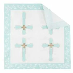 Blue Panda Religious Paper Napkins With Cross Design (White, Aqua, 6.5 X 6.5 In, 150 Pk) 14 Blue Panda Religious Paper Napkins With Cross Design (White, Aqua, 6.5 X 6.5 In, 150 Pk)