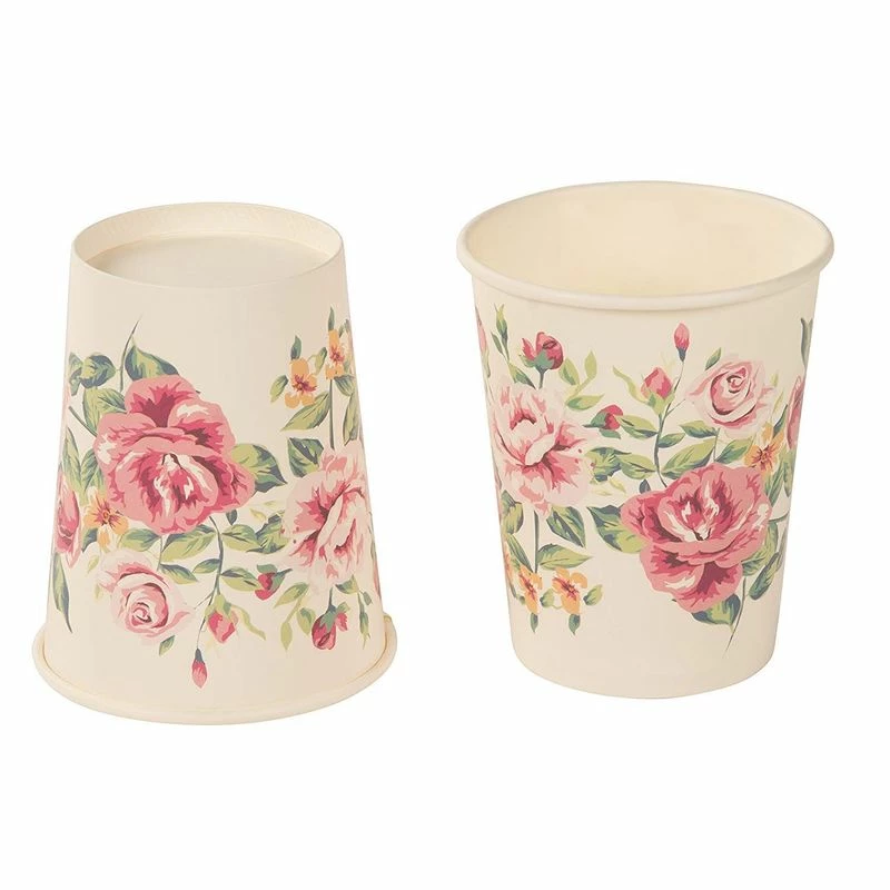 Blue Panda Floral Party Supplies With Paper Plates, Napkins, Cups And Plastic Cutlery (144 Pieces) Special Occasions 8 Blue Panda Floral Party Supplies With Paper Plates, Napkins, Cups And Plastic Cutlery (144 Pieces) Special Occasions