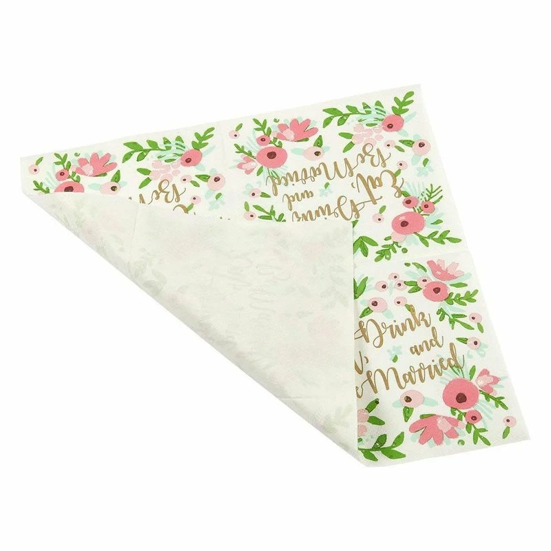 Blue Panda Engagement Party Decorations, Floral Cocktail Napkins (5 X 5 In, 100 Pack) 7 Blue Panda Engagement Party Decorations, Floral Cocktail Napkins (5 X 5 In, 100 Pack)