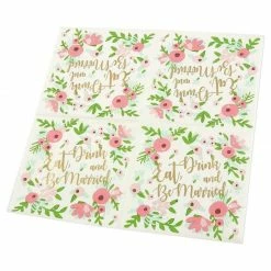 Blue Panda Engagement Party Decorations, Floral Cocktail Napkins (5 X 5 In, 100 Pack) 15 Blue Panda Engagement Party Decorations, Floral Cocktail Napkins (5 X 5 In, 100 Pack)