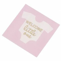 Blue Panda Girl Baby Shower Party Supplies, Paper Napkins (5 X 5 In, Pink, 100-Pack)