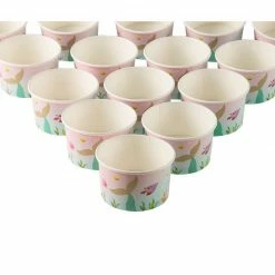 Blue Panda Ice Cream Sundae Cups - 50-Piece Disposable Paper Dessert Ice Cream Yogurt Bowls Party Supplies, Mermaid, 8-Ounce