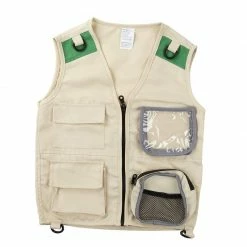 Special Occasions Blue Panda Kid Explorer Vest Kit - 3-Piece Outdoor Exploration Set Includes Cargo Vest, Compass, And Binoculars For Kids' Pretend Play Or Nature Safari Halloween Party Dress-Up Costume