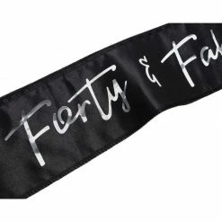 Blue Panda 40th Birthday Tiara And Sash - Gift For Women With Forty And Fabulous Satin Sash And Rhinestone Tiara Crown Set For Gift Party Supplies And Decorations