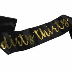 Blue Panda Special Occasions Happy Birthday Tiara And Sash Set - Rhinestone Queen Tiara With Dirty Thirty Satin Sash Decoration For 30th Birthday