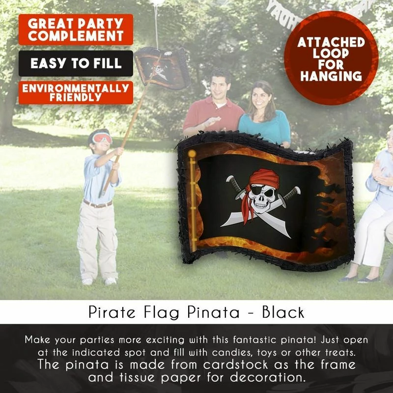 Blue Panda Small Pirate Flag Pinata For Kid's Birthday Party, Cinco De Mayo (12 X 15.7 X 3 In) Special Occasions 7 Blue Panda Small Pirate Flag Pinata For Kid's Birthday Party, Cinco De Mayo (12 X 15.7 X 3 In) Special Occasions