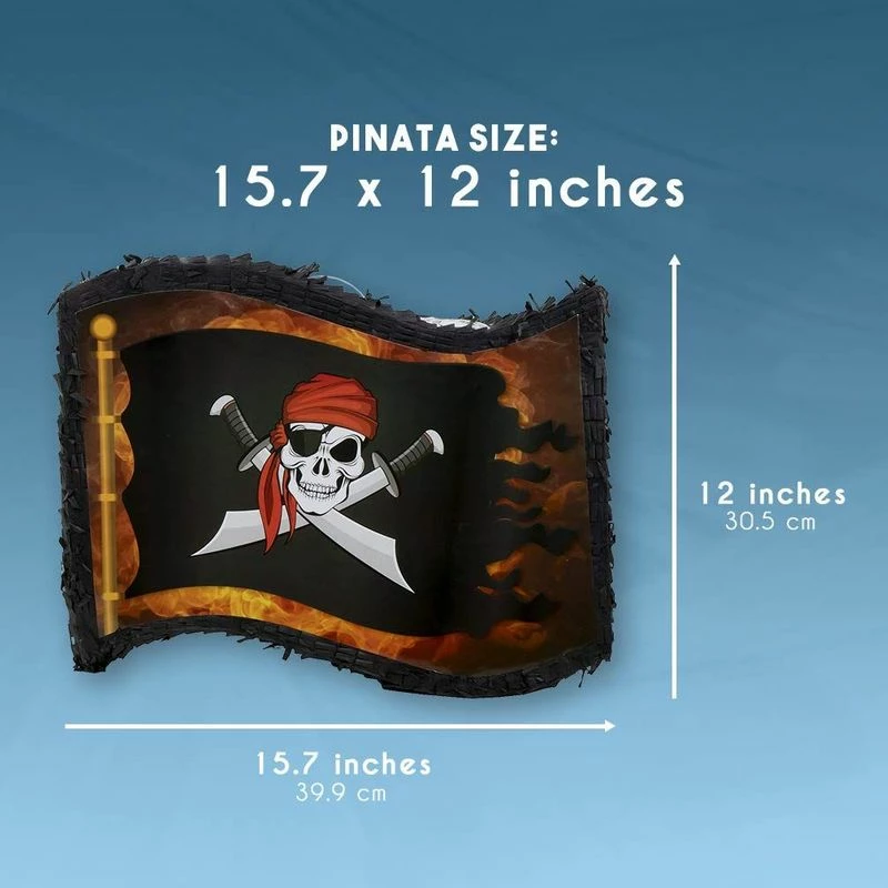 Blue Panda Small Pirate Flag Pinata For Kid's Birthday Party, Cinco De Mayo (12 X 15.7 X 3 In) Special Occasions 8 Blue Panda Small Pirate Flag Pinata For Kid's Birthday Party, Cinco De Mayo (12 X 15.7 X 3 In) Special Occasions