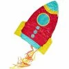 Juvale Special Occasions Blue Panda Rocket Ship Pinata For Space Birthday Party Supplies (16.5 X 12.5 X 3 In)