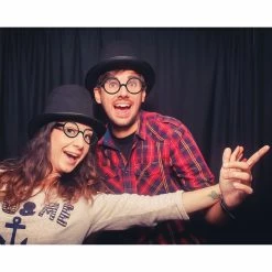 Special Occasions Blue Panda 24-Pack Nerd Glasses - Black Round Glasses Frames - Wizard Glasses For Cosplay