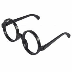 Special Occasions Blue Panda 24-Pack Nerd Glasses - Black Round Glasses Frames - Wizard Glasses For Cosplay