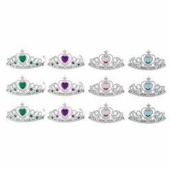 Blue Panda 12 Pack Princess Tiaras For Girls, Costume Dress Up Accessories, Birthday Party Favors