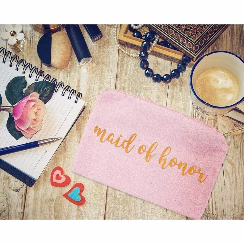 Blue Panda Bridal Shower Makeup Bag - 5-Pack Cosmetic Pouches For Wedding Favors, Bachelorette Party Gifts, And Bridal Shower Accessories, 7 X 5 Inches 4 Blue Panda Bridal Shower Makeup Bag - 5-Pack Cosmetic Pouches For Wedding Favors, Bachelorette Party Gifts, And Bridal Shower Accessories, 7 X 5 Inches