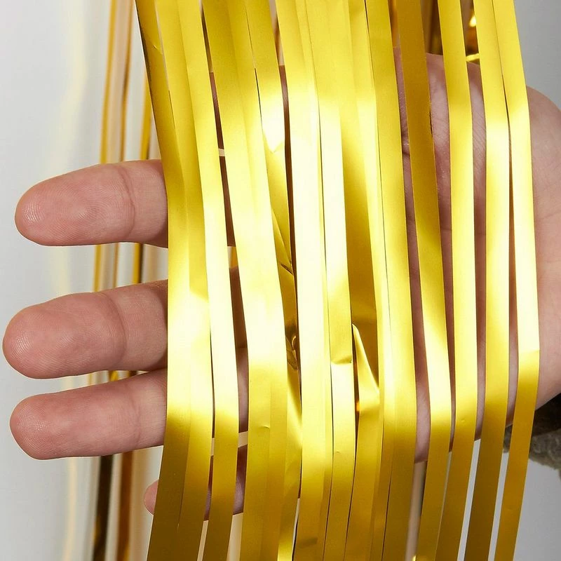 Blue Panda 2-Pack Gold Fringe Curtains - Wedding Photo Backdrop, Metallic Tinsel Foil Fringe Curtain, Party Decoration Photo Booth Background, Perfect New Years Parties - 7.9 X 3 Feet Decorations 4 Blue Panda 2-Pack Gold Fringe Curtains - Wedding Photo Backdrop, Metallic Tinsel Foil Fringe Curtain, Party Decoration Photo Booth Background, Perfect New Years Parties - 7.9 X 3 Feet Decorations