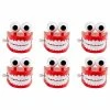 Blue Panda Wind Up Chomping & Chattering Teeth Toys, Halloween Party Favors (6 Pack)