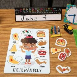 Blue Panda Special Occasions Educational Wood Peg Anatomy Puzzle, Kids' Game For Learning Human Body Parts (9 X 12 In, 2 Pack)