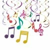 Blue Panda 30-Count Swirl Decorations - Music DecorParty Decorations, Ceiling Streamers, Hanging Musical Note Whirls Kids, 5 Assorted Colors - Hanging Length: 36.5 Inches 2 Blue Panda 30-Count Swirl Decorations - Music DecorParty Decorations, Ceiling Streamers, Hanging Musical Note Whirls Kids, 5 Assorted Colors - Hanging Length: 36.5 Inches
