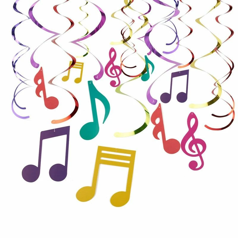 Blue Panda 30-Count Swirl Decorations - Music DecorParty Decorations, Ceiling Streamers, Hanging Musical Note Whirls Kids, 5 Assorted Colors - Hanging Length: 36.5 Inches 3 Blue Panda 30-Count Swirl Decorations - Music DecorParty Decorations, Ceiling Streamers, Hanging Musical Note Whirls Kids, 5 Assorted Colors - Hanging Length: 36.5 Inches