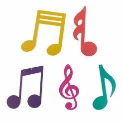 Blue Panda 30-Count Swirl Decorations - Music DecorParty Decorations, Ceiling Streamers, Hanging Musical Note Whirls Kids, 5 Assorted Colors - Hanging Length: 36.5 Inches