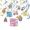 Blue Panda Special Occasions 30-Count Swirl Decorations -Happy Bday Party Whirl Streamers - Happy Birthday Party Supplies, Hanging Decorations, Multiple Colors Designs, 35 To 38 Inches In Length 1 Blue Panda Special Occasions 30-Count Swirl Decorations -Happy Bday Party Whirl Streamers - Happy Birthday Party Supplies, Hanging Decorations, Multiple Colors Designs, 35 To 38 Inches In Length