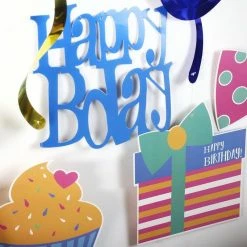 Blue Panda Special Occasions 30-Count Swirl Decorations -Happy Bday Party Whirl Streamers - Happy Birthday Party Supplies, Hanging Decorations, Multiple Colors Designs, 35 To 38 Inches In Length