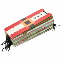 Blue Panda Wine Bottle Gift Bags For Christmas, 6 Cute Designs (5.5 X 15 X 3.2 In, 24 Pack)