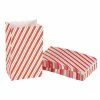 Blue Panda Small Striped Christmas Party Favor Gift Bags (5.2 X 8.7 X 3.3 In, 36 Pack)