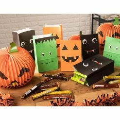 Blue Panda Halloween Party Favor Bags In 3 Spooky Faces Designs ( 5.1 X 8.7 In, 36 Pack)