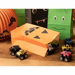 Blue Panda Halloween Party Favor Bags In 3 Spooky Faces Designs ( 5.1 X 8.7 In, 36 Pack)