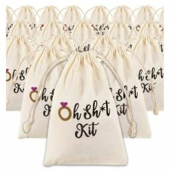 Blue Panda Party Bags And Boxes Hangover Kit, Party Favor Bags For Bachelorette Party, Weddings (4 X 6 In, 20 Pack)