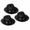 Blue Panda Black Fedora Hat - 3-Pack Gangster Hat 1920s Halloween Costume Accessory, Unisex