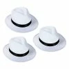 Blue Panda White Fedora Hat - 3-Pack Gangster Hat 1920s Halloween Costume Accessory, Unisex 1 Blue Panda White Fedora Hat - 3-Pack Gangster Hat 1920s Halloween Costume Accessory, Unisex