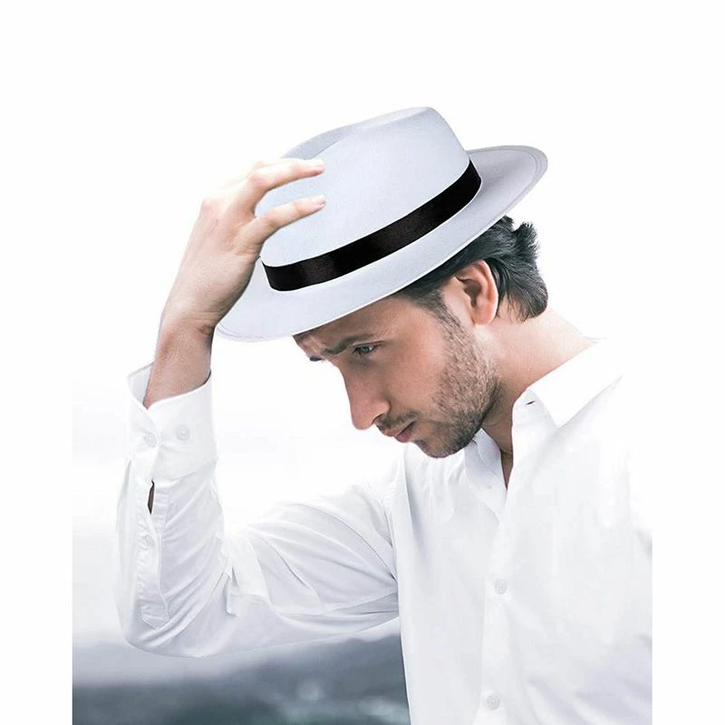 Blue Panda White Fedora Hat - 3-Pack Gangster Hat 1920s Halloween Costume Accessory, Unisex 4 Blue Panda White Fedora Hat - 3-Pack Gangster Hat 1920s Halloween Costume Accessory, Unisex