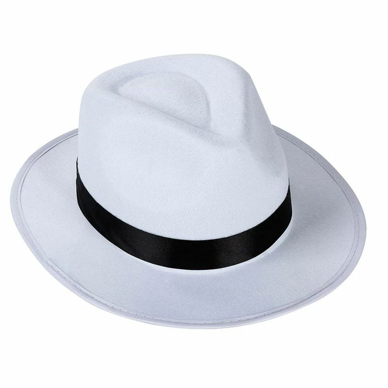Blue Panda White Fedora Hat - 3-Pack Gangster Hat 1920s Halloween Costume Accessory, Unisex 6 Blue Panda White Fedora Hat - 3-Pack Gangster Hat 1920s Halloween Costume Accessory, Unisex