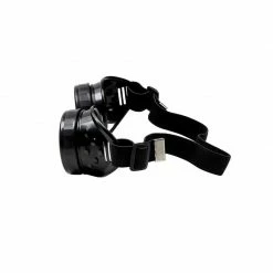 Blue Panda Steampunk Goggles, Vintage Victorian Style Costume Accessories (Black)