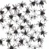 Blue Panda 102-Pack Assorted Plastic Spiders - The Ultimate Scary Halloween Party Decoration, Goodie Bag Favors, Trick Or Treat Prank Toys, Black, 3 Sizes