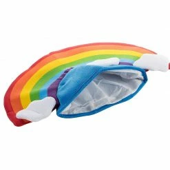Blue Panda Rainbow Plush Costume Hat, Neon Head Cover For Halloween (24 In) 13 Blue Panda Rainbow Plush Costume Hat, Neon Head Cover For Halloween (24 In)