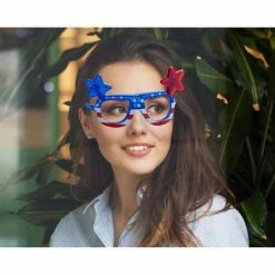 Blue Panda 4th Of July Party Favors, Includes Sunglasses, Headband, Bead Necklaces, Bracelets, Socks, And Bandana (16 Pieces)