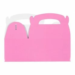 Blue Panda Pack Of 24 Paper Treat Boxes - Gable Favor Boxes - Fun Party Play Goodie Boxes - 2 Dozen Pastel Pink Birthday Party Shower Loot Gift Boxes - 24 Count - 6.2 X 3.5 X 3.6 Inches