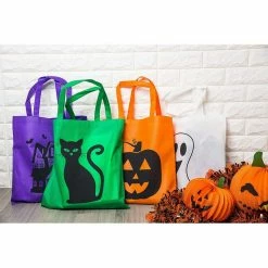 Blue Panda Halloween Tote Bags - 12-Pack Reusable Trick-or-Treat Bags, Party Gift Bags, Candy Goodie Toy Bags For Kids Halloween Party Favors, 3 Of Each 4 Designs, 15 X 16 Inches