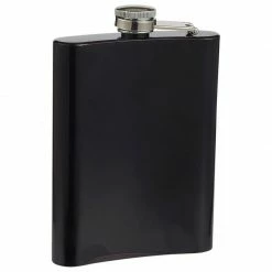 Blue Panda Liquor Flasks - 2-Piece, 8 Oz Mr And Mrs Pocket Drinking Flasks, Stainless Steel Flask Set With Funnel, Wedding Gifts For Bride And Groom, Black And Pink