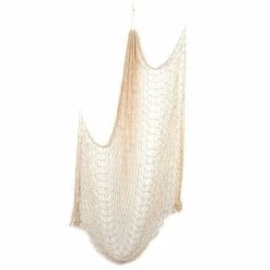 Blue Panda Special Occasions Fishing Net Decor For Home Or Beach Party Decorations (79 X 60 Inches, Beige)