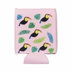 Blue Panda 12-Pack Summer Beer Can Sleeves (Flamingo, Tropical Fruit, Toucan, Ice Cream) Beach And Luau