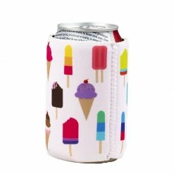 Blue Panda 12-Pack Summer Beer Can Sleeves (Flamingo, Tropical Fruit, Toucan, Ice Cream) Beach And Luau