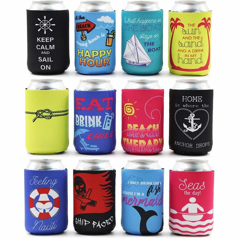Blue Panda Beach And Luau Beach Themed Insulated Neoprene Beer & Soda Sleeve Covers, Fits 12 Oz Cans (12 Pack) 3 Blue Panda Beach And Luau Beach Themed Insulated Neoprene Beer & Soda Sleeve Covers, Fits 12 Oz Cans (12 Pack)