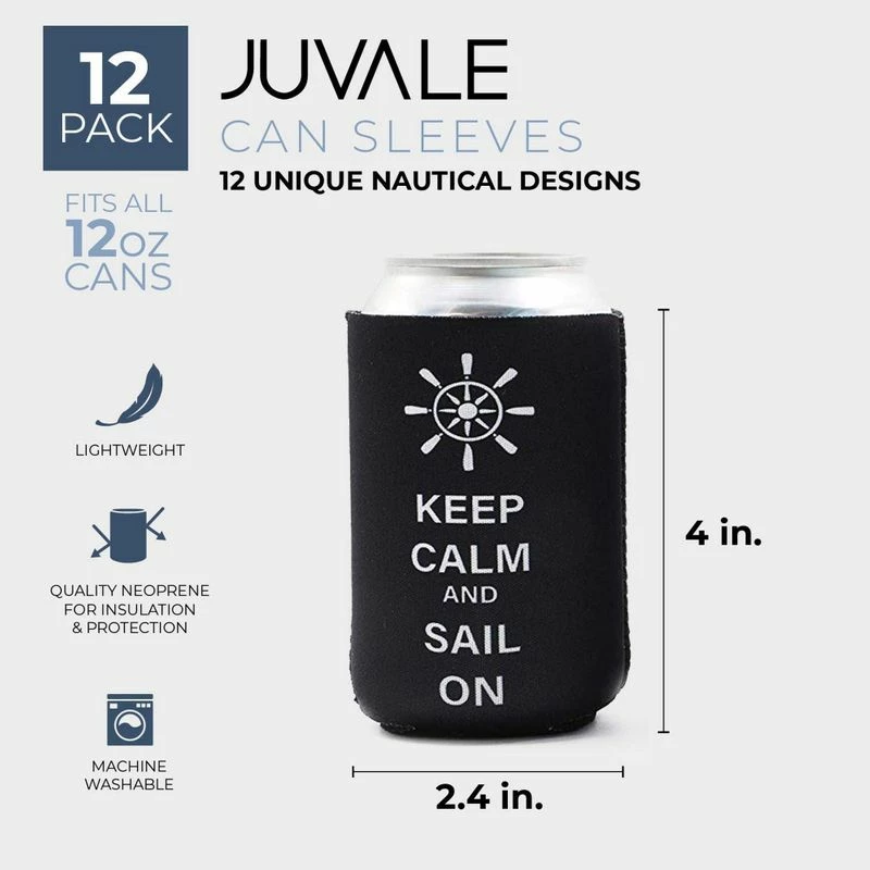 Blue Panda Beach And Luau Beach Themed Insulated Neoprene Beer & Soda Sleeve Covers, Fits 12 Oz Cans (12 Pack) 4 Blue Panda Beach And Luau Beach Themed Insulated Neoprene Beer & Soda Sleeve Covers, Fits 12 Oz Cans (12 Pack)