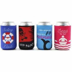 Blue Panda Beach And Luau Beach Themed Insulated Neoprene Beer & Soda Sleeve Covers, Fits 12 Oz Cans (12 Pack) 13 Blue Panda Beach And Luau Beach Themed Insulated Neoprene Beer & Soda Sleeve Covers, Fits 12 Oz Cans (12 Pack)
