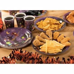 Blue Panda Spooky Halloween Party Bundle, Includes Plates, Napkins, Cups, And Cutlery (24 Guests,144 Pieces)