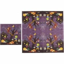 Blue Panda Spooky Halloween Party Bundle, Includes Plates, Napkins, Cups, And Cutlery (24 Guests,144 Pieces)